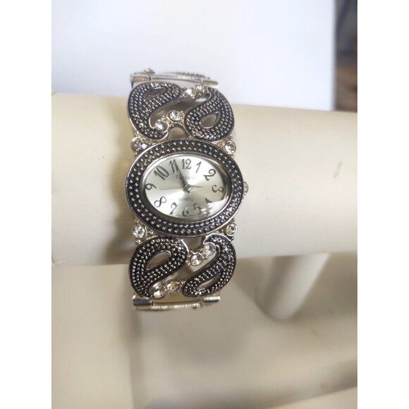 Varsales Women's Elegant Cuff Band Rhinestone Quartz Wrist Watch New in Box.. - Picture 5 of 12